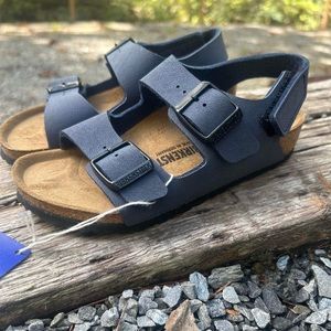 NWT Birkenstock Milano Blue Strap Sandal Unisex Little Kid Size 11 (29 EU)